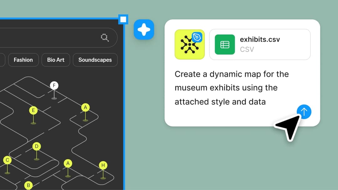 The image shows a screenshot of a mobile application interface. The interface is primarily dark gray or black with a light teal or green background. A navigation bar is visible at the top, and a search bar is displayed at the top left. The main part of the interface features a network of interconnected lines and nodes,