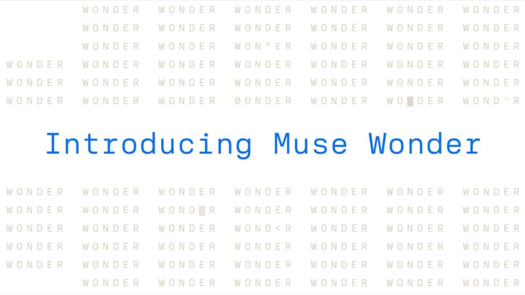 The image presents a symmetrical arrangement of the word "Wonder" repeated in a grid pattern, with each letter capitalized and centered. The word "Wonder" is written in a blue font against a white background. The image is simple and clean, with the word "Wonder" being the sole focus.