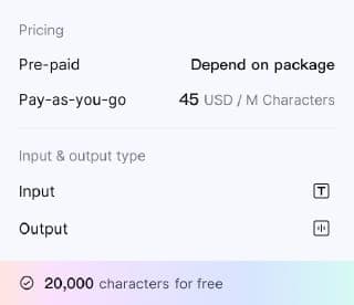 The image presents a screenshot of a mobile application interface. The interface is primarily white with a gradient effect transitioning from white to light blue at the bottom. The top section displays the word "Pricing" in a bold, black font. Below it, there are two options: "Pre-paid" and "Pay-as-you-go". The "Pre-pa