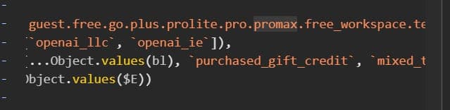 The image shows a block of code written in a language that appears to be Python. The code is displayed in a code editor with a dark background and white text. The code includes a function named "guest_free_go_plus_prolite_pro_promax_free_workspace_te" that takes two parameters: "guest_free_go_plus_prolite_pro_promax_fr