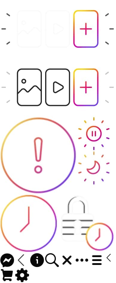 The image presents a digital interface, likely from a mobile device, with a black background. The interface is composed of various icons and elements, including a white square with a black "D" in the top left corner, a white square with a black "D" in the top right corner, a white square with a black "D" in the top lef